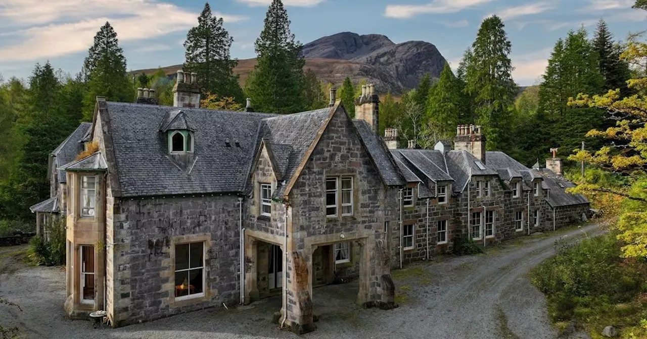 Remote Scots mansion with 15 bedrooms and waterfalls on sale for under £300,000