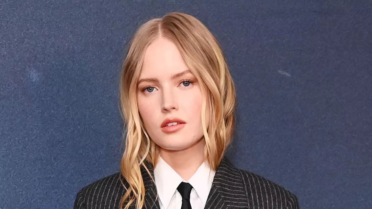 Ellie Bamber shines in chic suit at 'William Tell' premiere