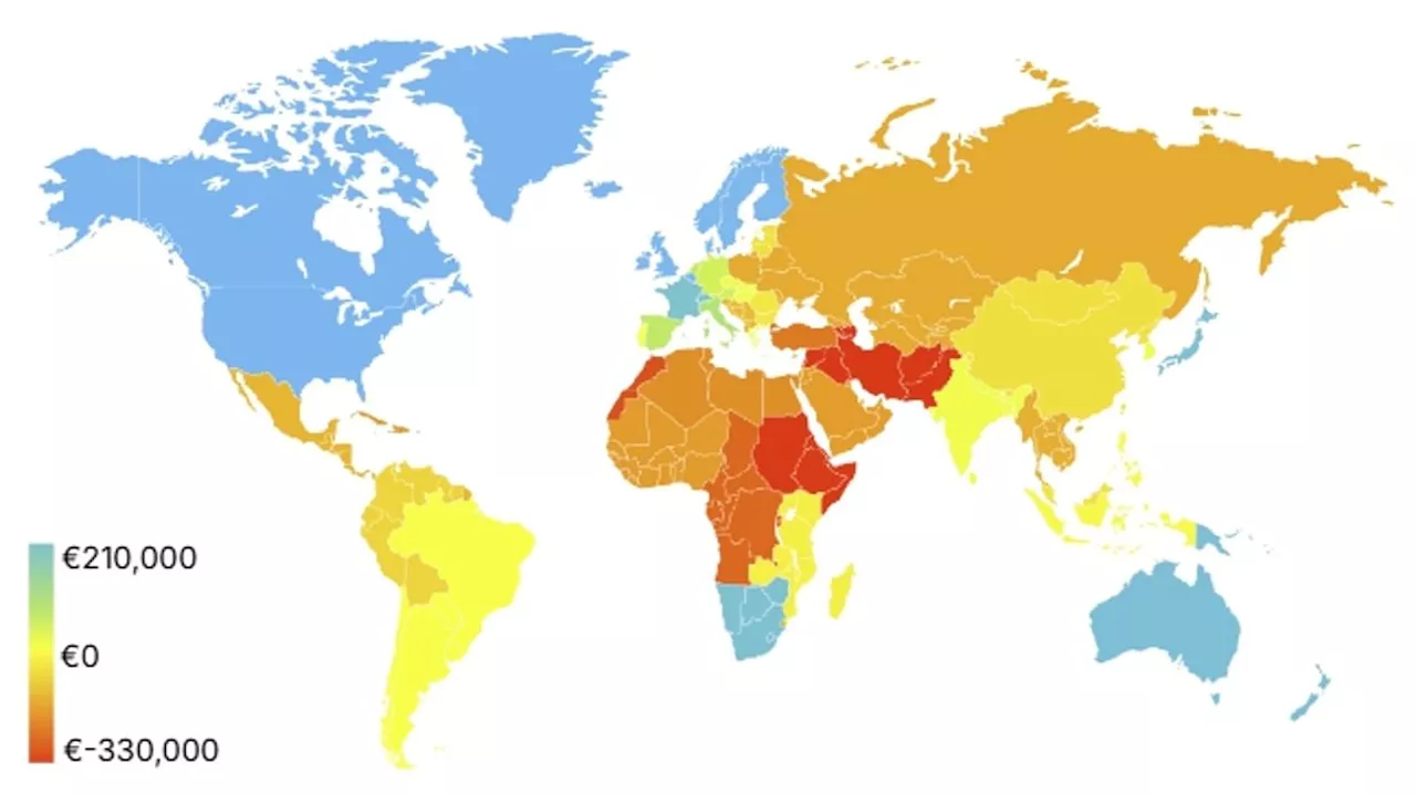 Dutch study produces map breakdown of how immigrants from different countries either contribute to...