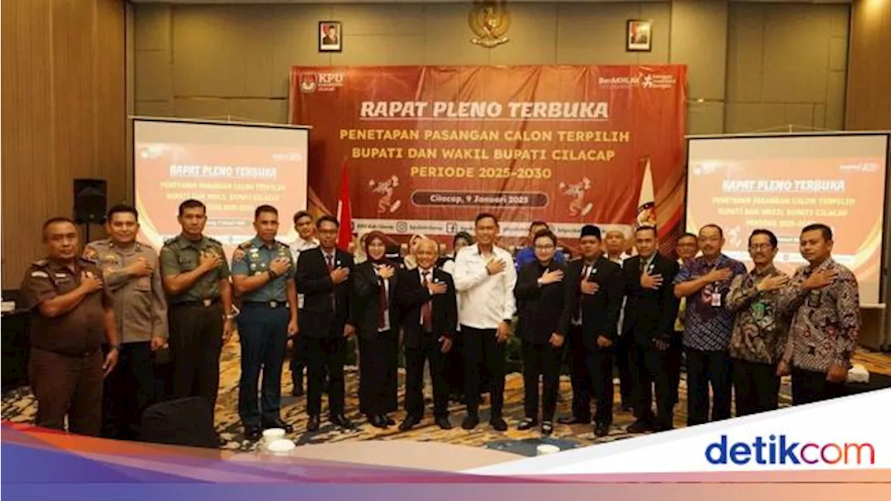 Syamsul Auliya dan Ammy Amalia Ditetapkan Sebagai Bupati dan Wabup Terpilih Cilacap