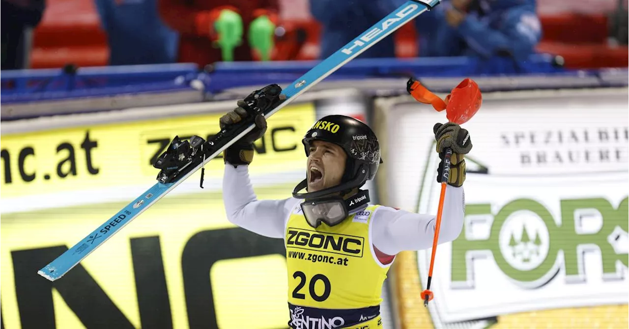 Bulgarischer Skirennläufer Albert Popow gewinnt Nachtslalom in Madonna di Campiglio