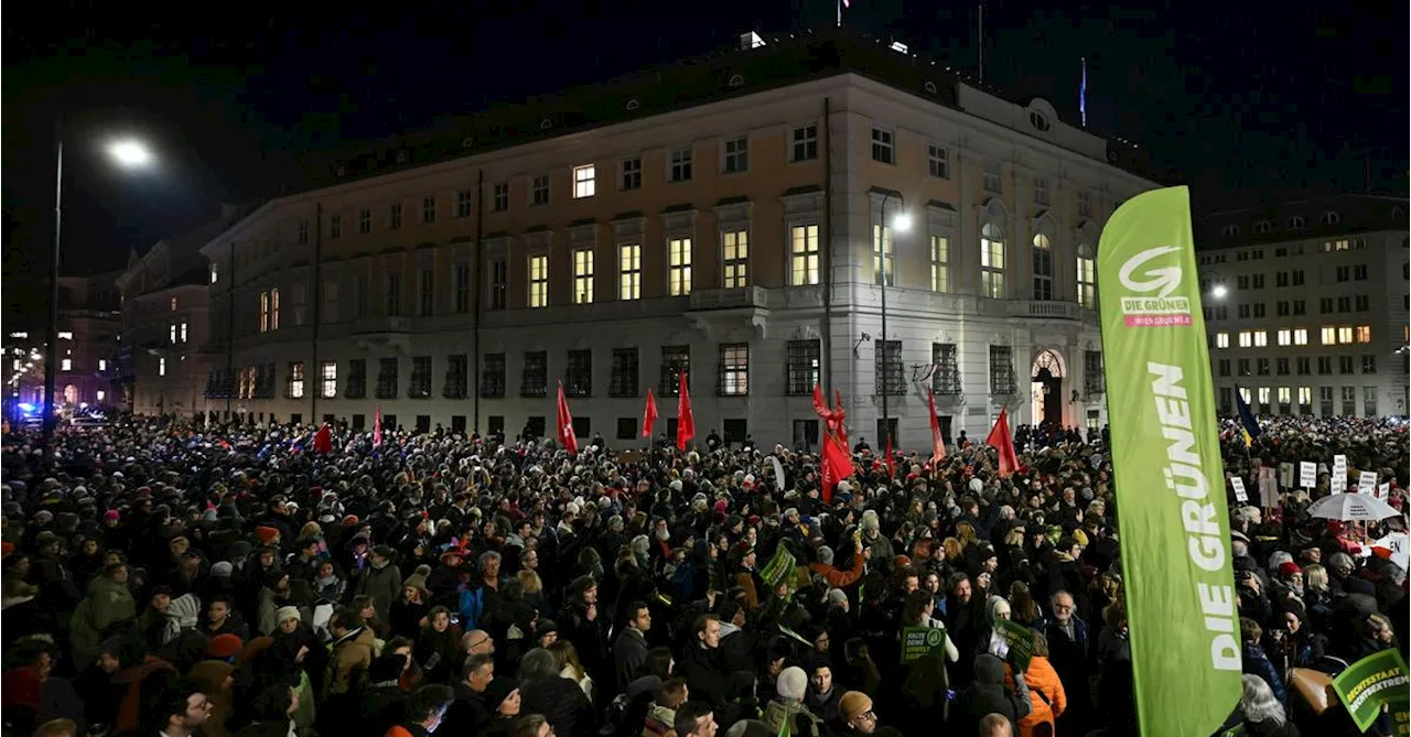 Proteste gegen mögliche Koalition aus ÖVP und FPÖ