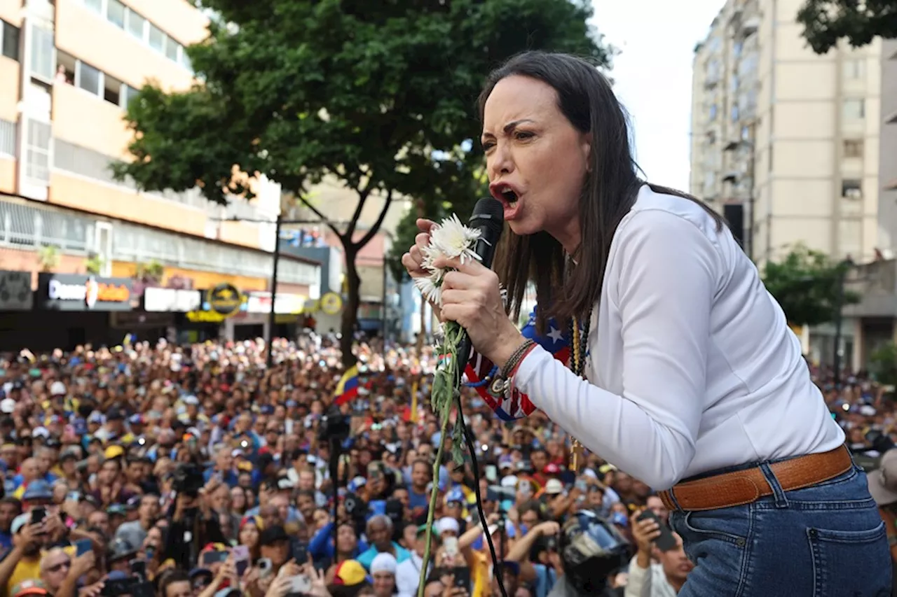 Detenida la líder opositora María Corina Machado tras protesta en Caracas