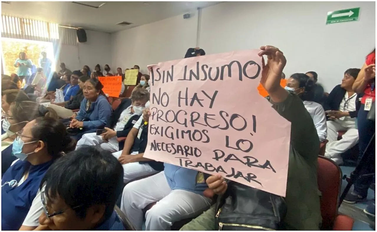 Trabajadores del Hospital General de Oaxaca denuncian carencias