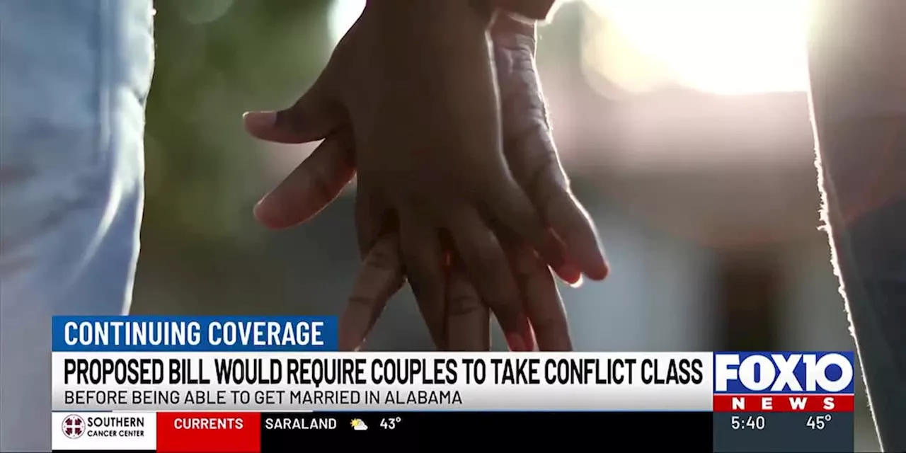 Alabama Senator Proposes Mandatory Premarital Conflict Resolution Classes