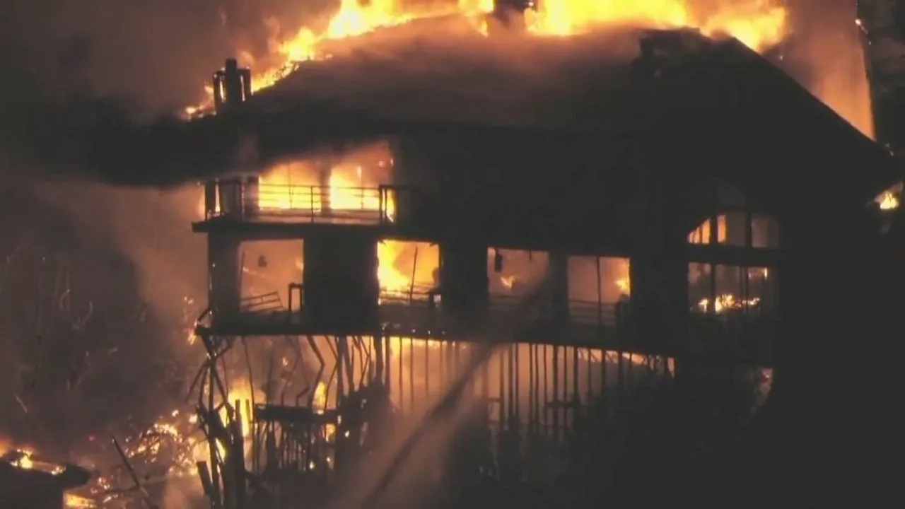 Studio City Home Collapses After Fire, Multiple Blazes Rage Across LA County