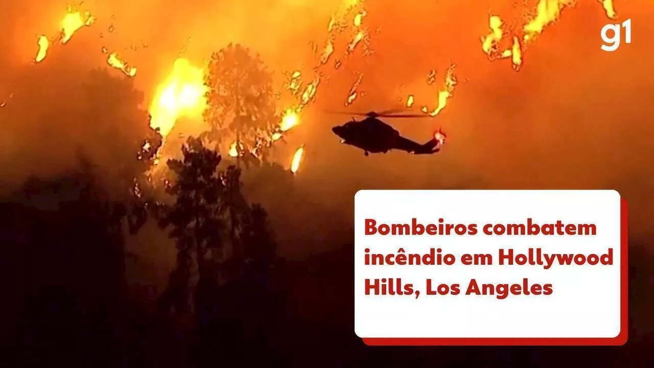 Incêndio sem precedentes em Hollywood Hills ameaça Los Angeles