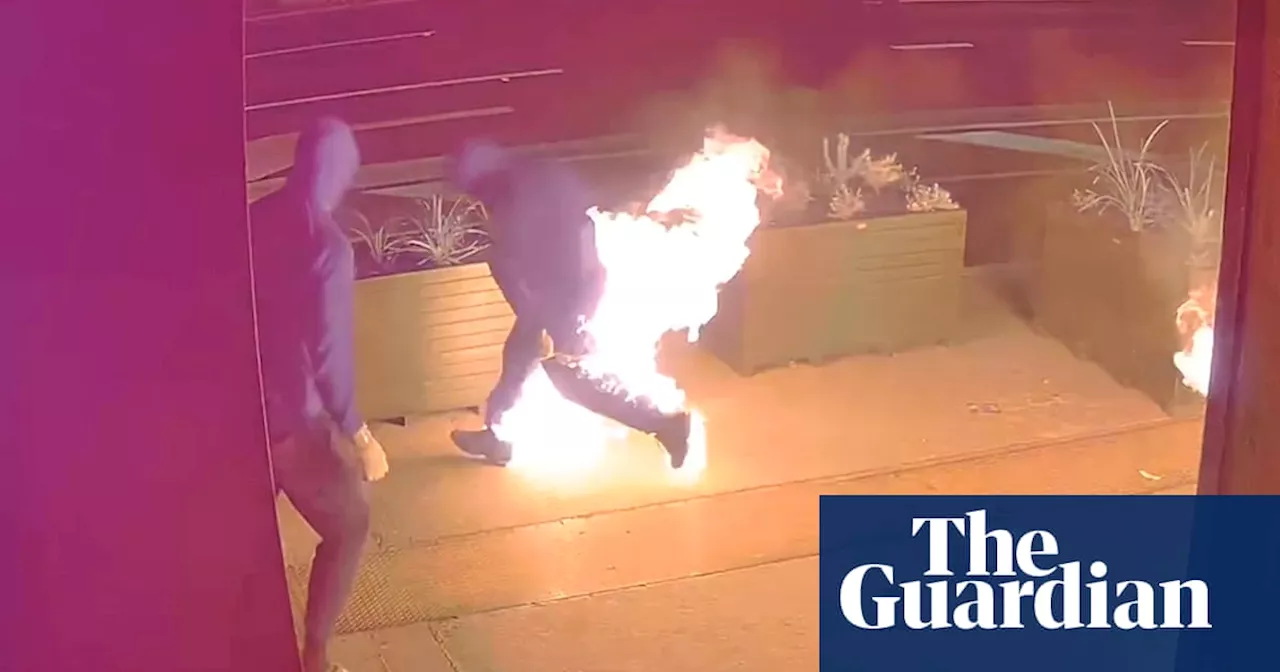 Pants on fire: police release footage of person discarding burning clothes after alleged arson in Melbourne