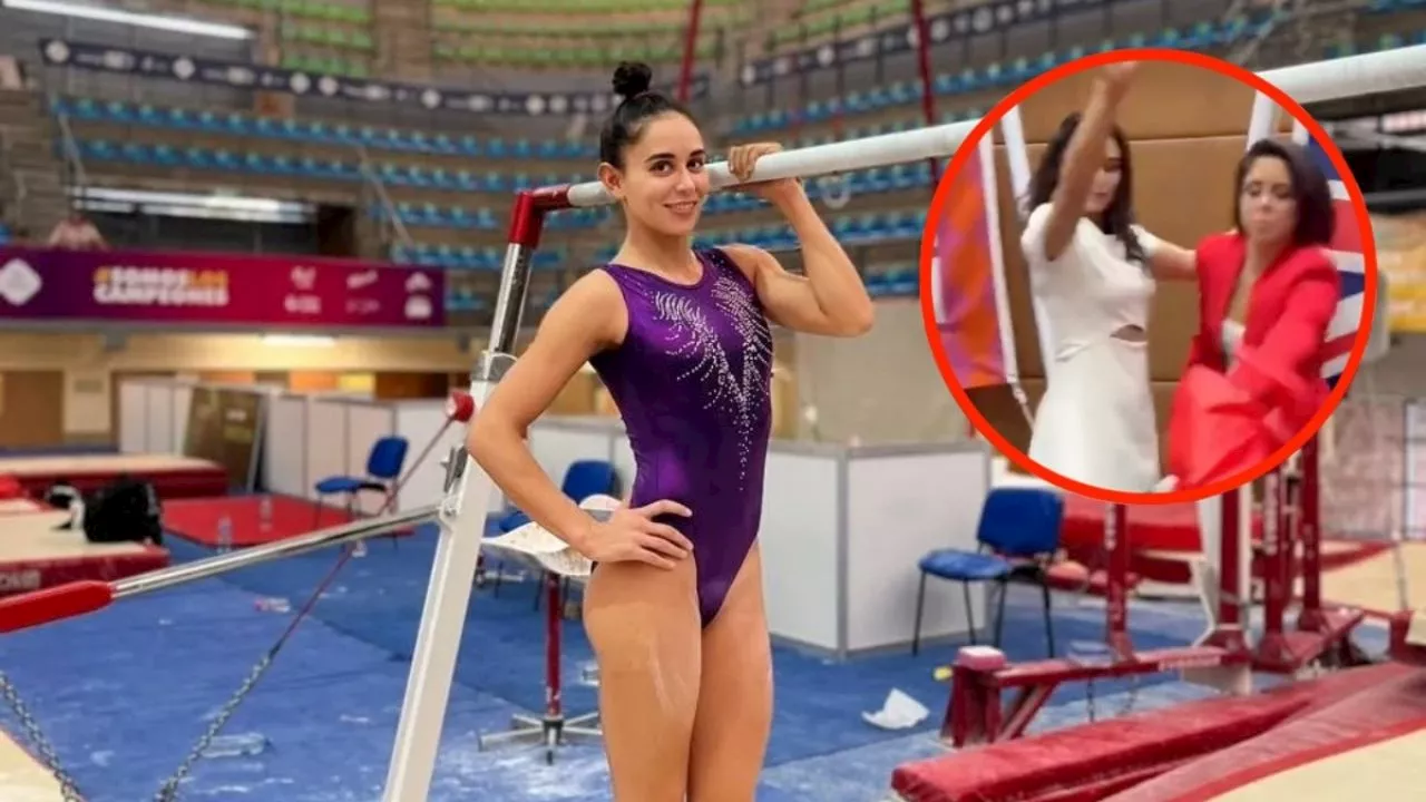 Elsa García, la gimnasta mexicana que fue criticada por tirar la bandera de México