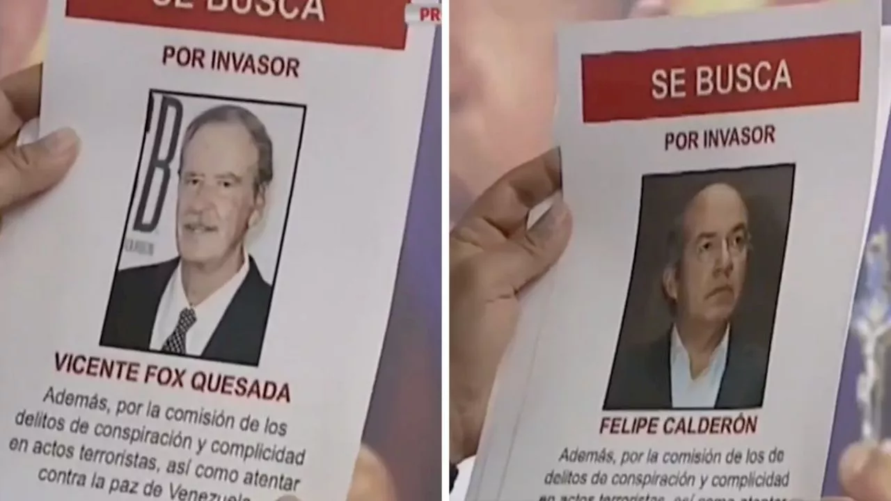 Venezuela distribuye carteles de 'se busca' contra ex presidentes