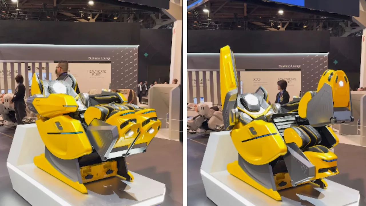 Insane robot-like gaming massage chair will remind you of Transformer’s Bumblebee