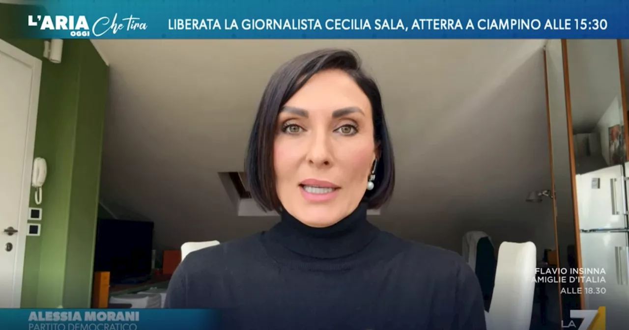 L&#039;Aria che tira, Cecilia Sala libera? Alessia Morani spiazza tutti su Meloni: &#034;Non faccio fatica a dirlo&#034;