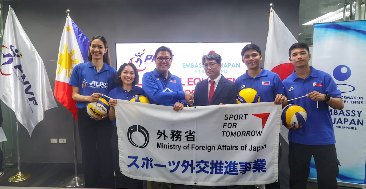 Embassy of Japan turns over volleyball equipment to PNVF