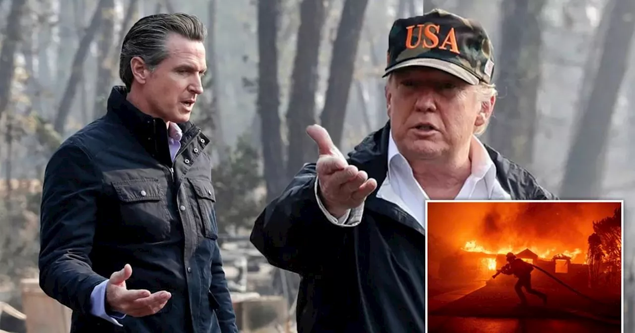 Trump Blames Newsom for California Wildfires, Accuses Him of Prioritizing Fish Over Water