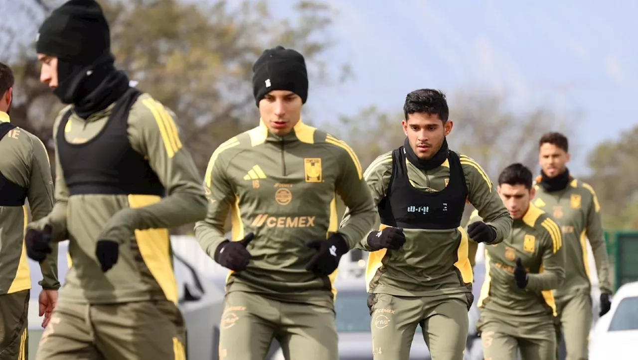 Tigres entrena bajo lluvia y frío en preparación para enfrentar a Atlético San Luis