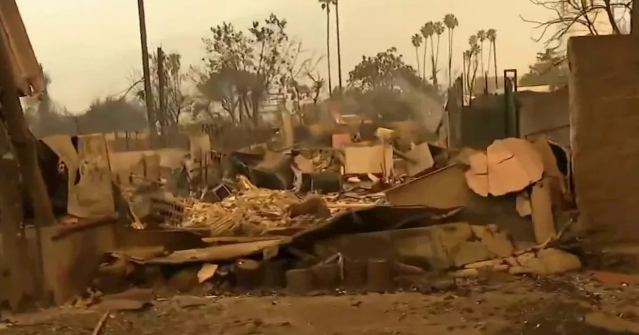 ‘Like a bomb went’: Stunning footage shows the devastation of Los Angeles wildfires