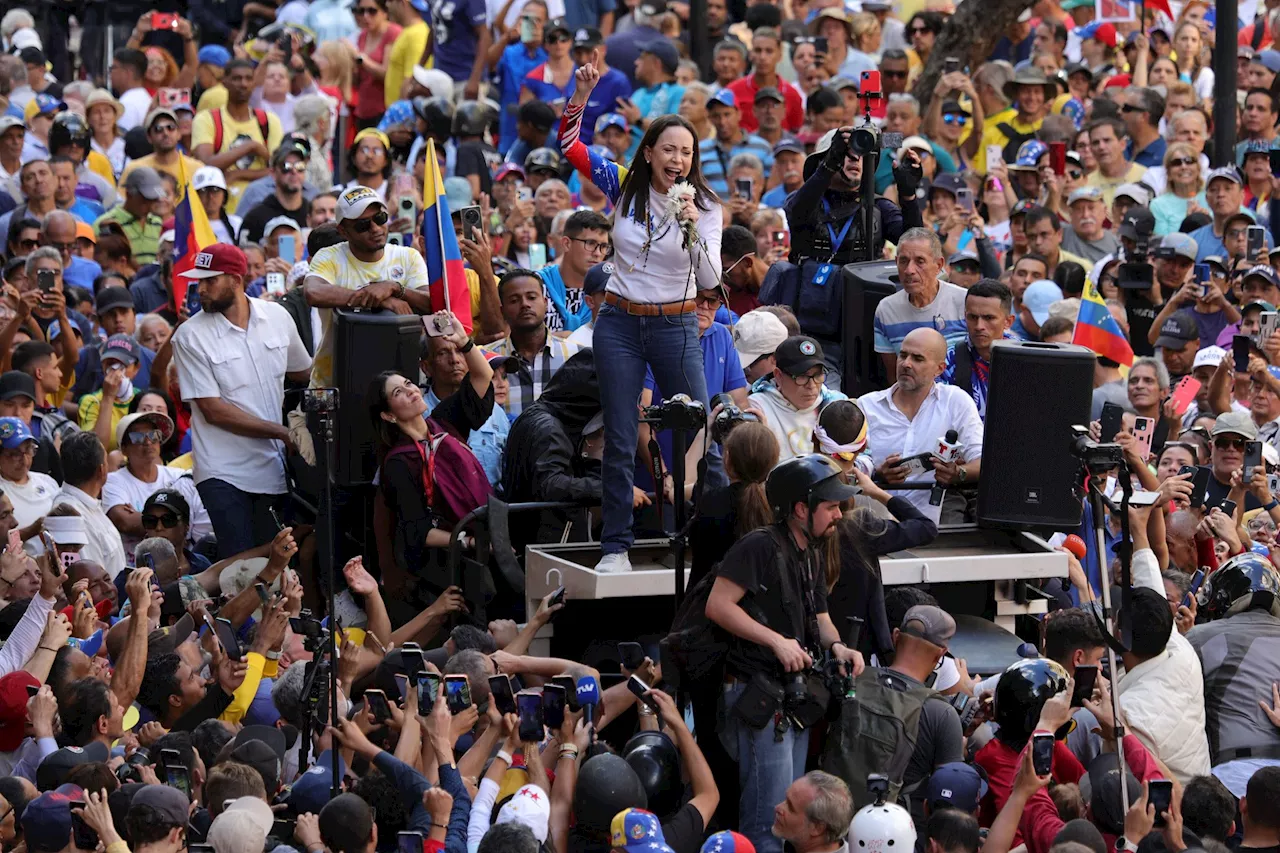 Nach Entführung: Venezuelas Oppositionsführerin Machado frei