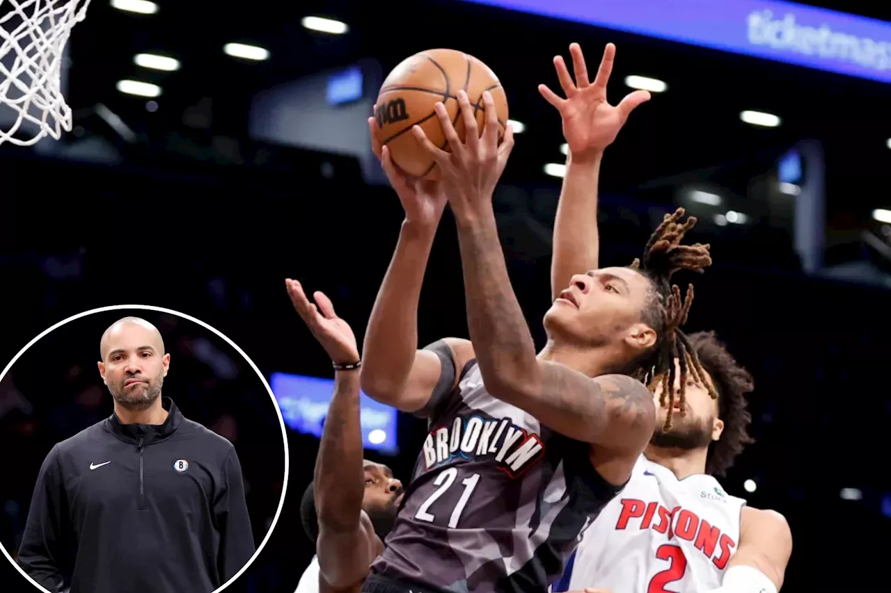 Depleted Nets turn in weary performance to drop third straight with loss to Pistons