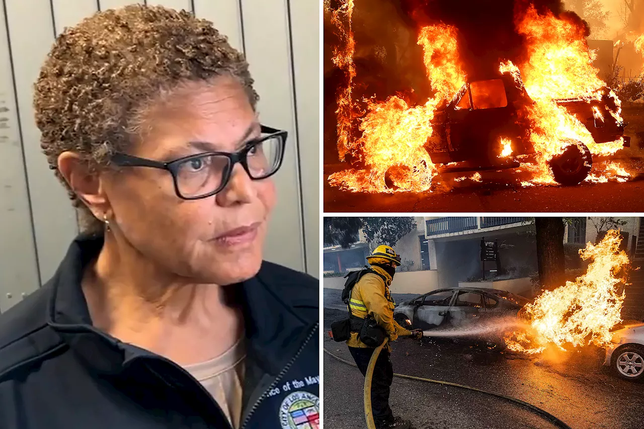 Stone-faced LA Mayor Karen Bass refuses to answer questions about absence as wildfires rage across her city