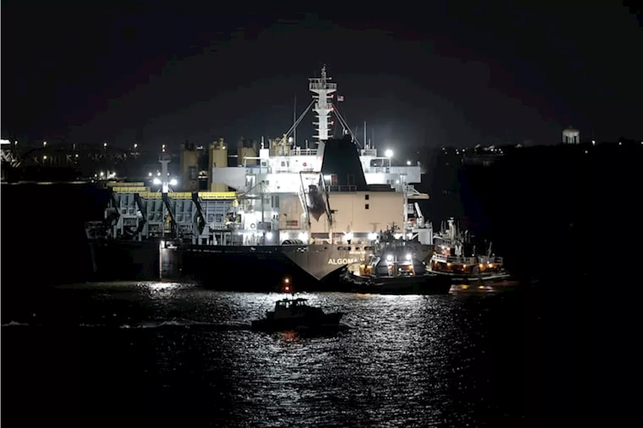 A massive cargo ship is stuck in the Delaware River, the coast guard says