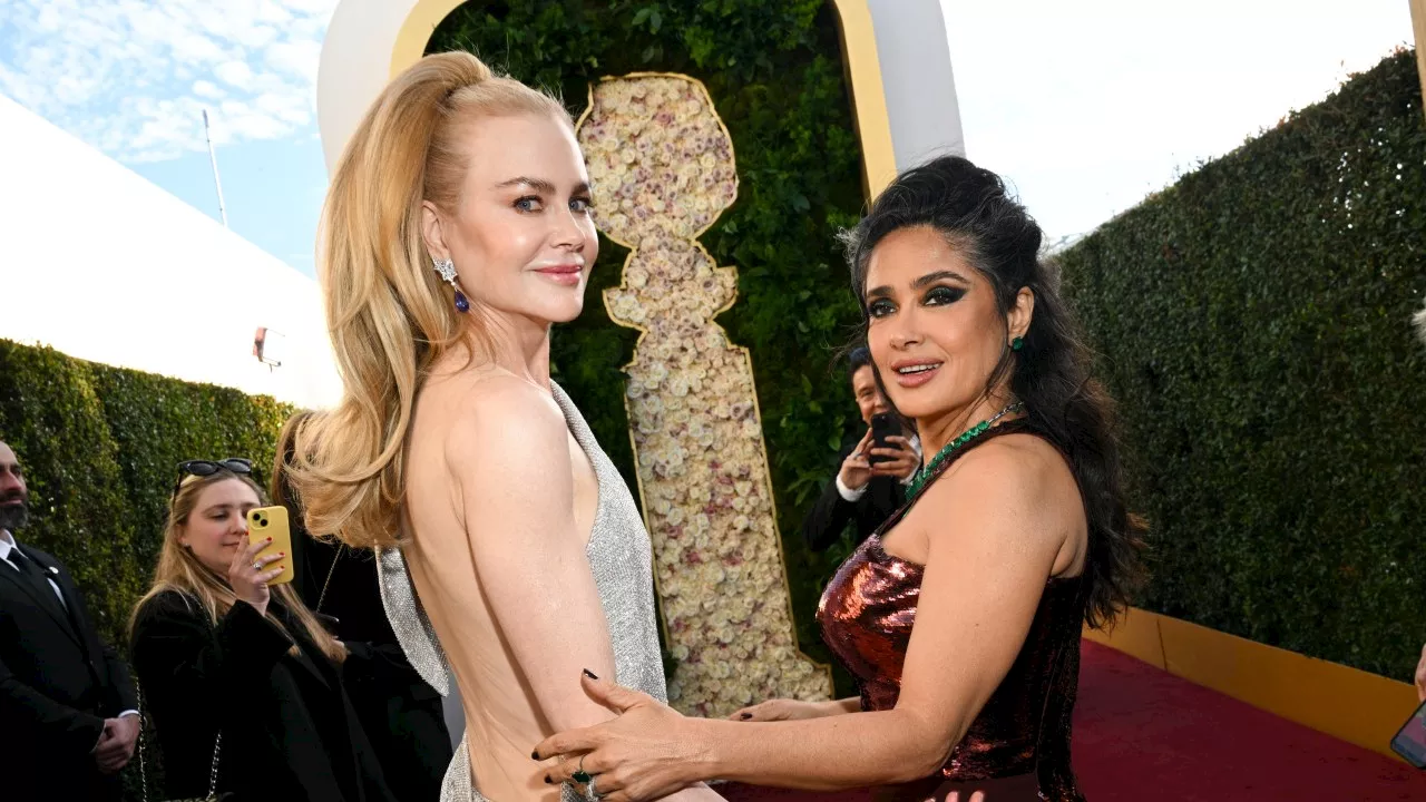 Nicole Kidman and Salma Hayek Reunite at Golden Globes After 'Tense' Balenciaga Incident