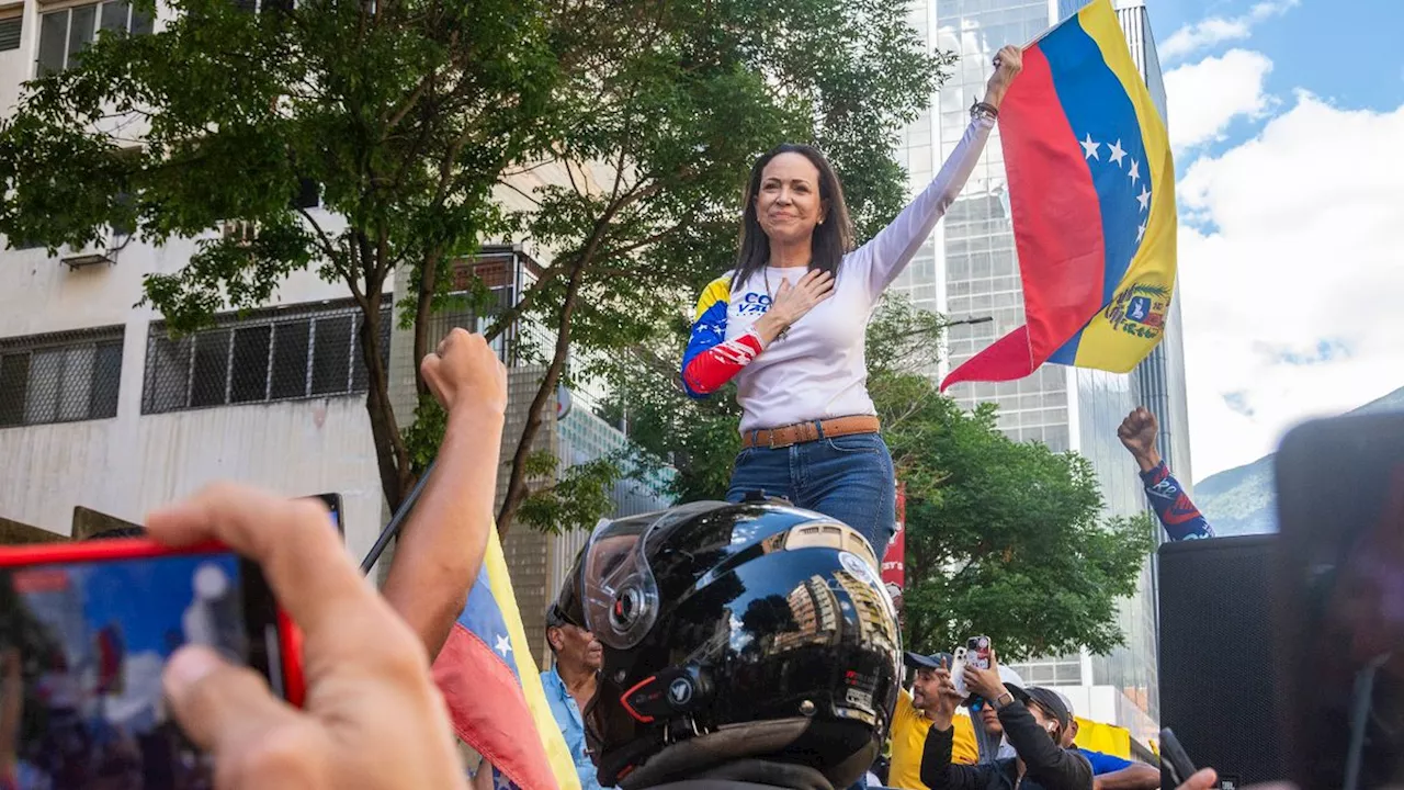 Auftritt in Caracas: Venezuelas Oppositionsführerin Machado nach Demo gewaltsam festgenommen