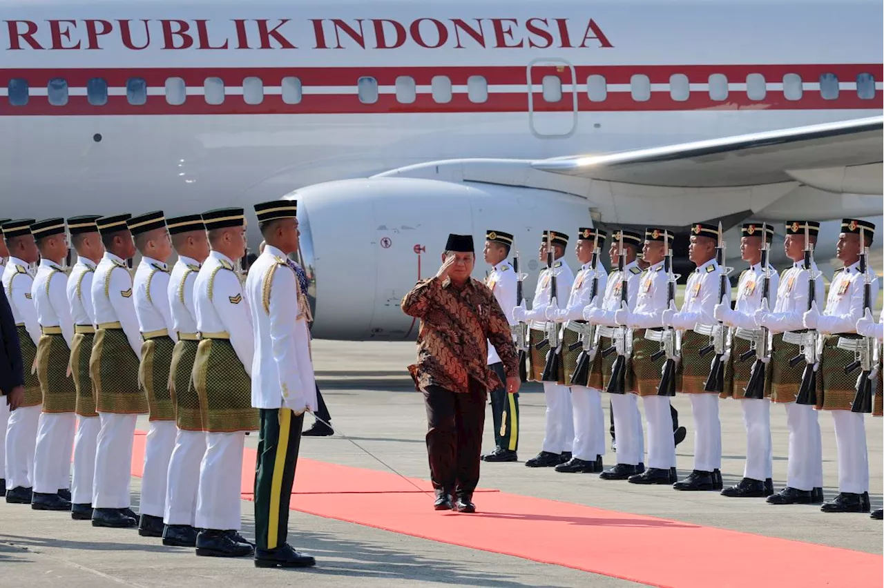 Indonesian President Prabowo Subianto Visits Malaysia for Bilateral Talks