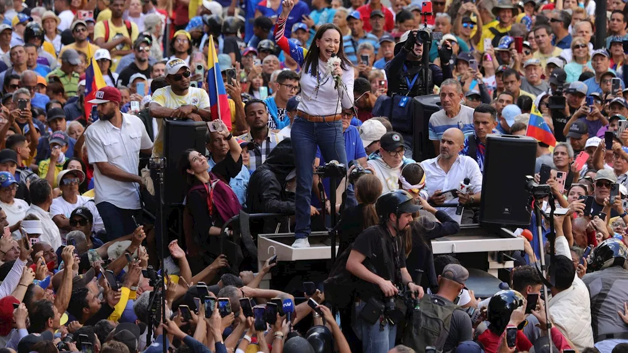 Umstrittene Präsidentenwahl: Nach Entführung: Venezuelas Oppositionsführerin Machado frei