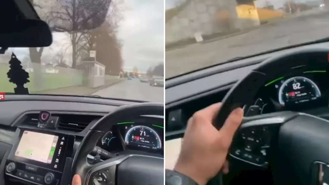 Shocking video shows maniac Scots driver swerving through traffic at 82mph in 20mph zone...