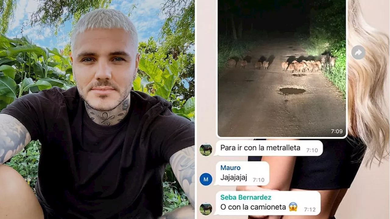 Filtraron los chats de Mauro Icardi con su grupo de cazadores: “Para ir con la metralleta”