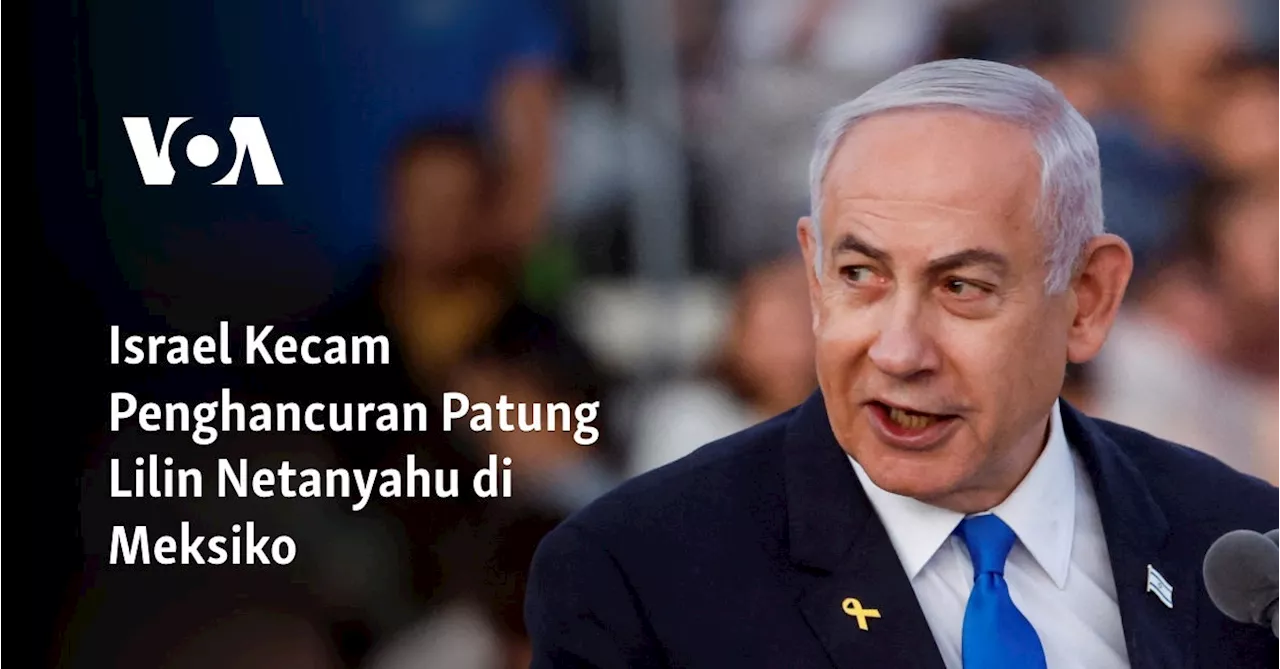 Kedutaan Israel Kecam Penghancuran Patung Netanyahu oleh Aktivis Palestina