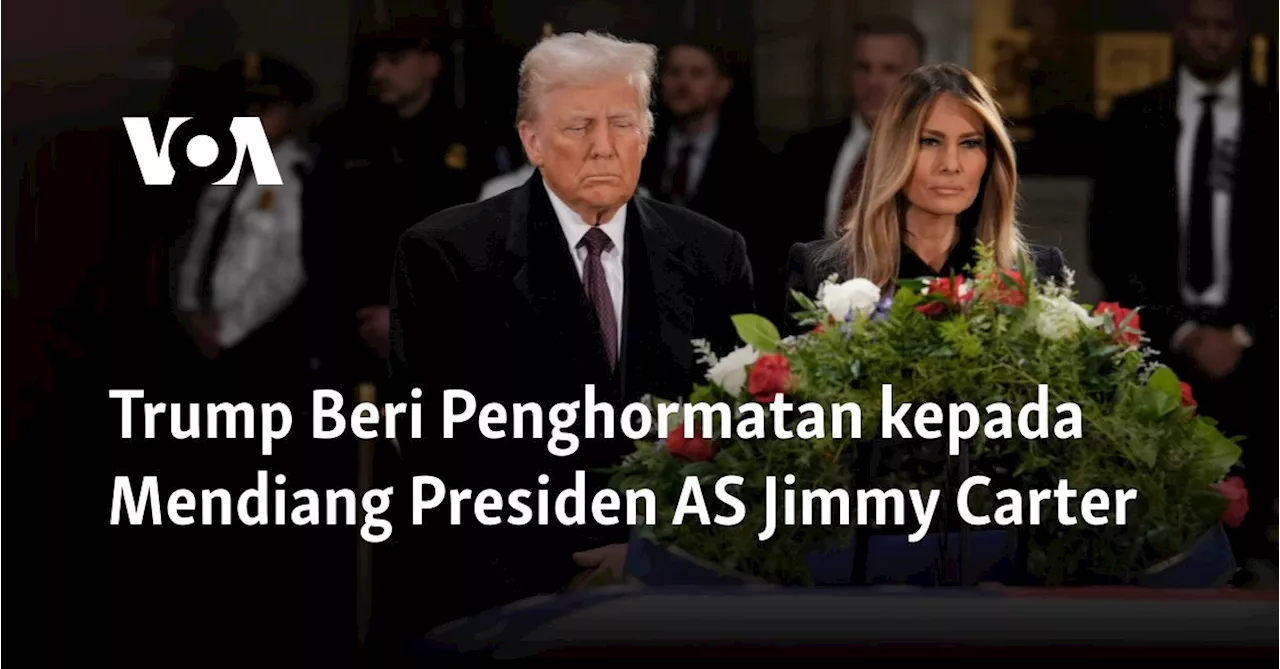 Trump dan Melania Berikan Penghormatan Terakhir kepada Jimmy Carter