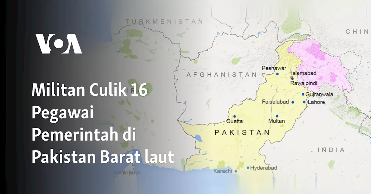 TTP Dicurigai Menculik 16 Pegawai Pemerintah di Pakistan