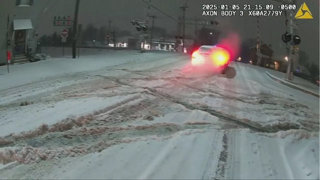 Glendale Police Officer Helps Driver Escape Close Call With Train