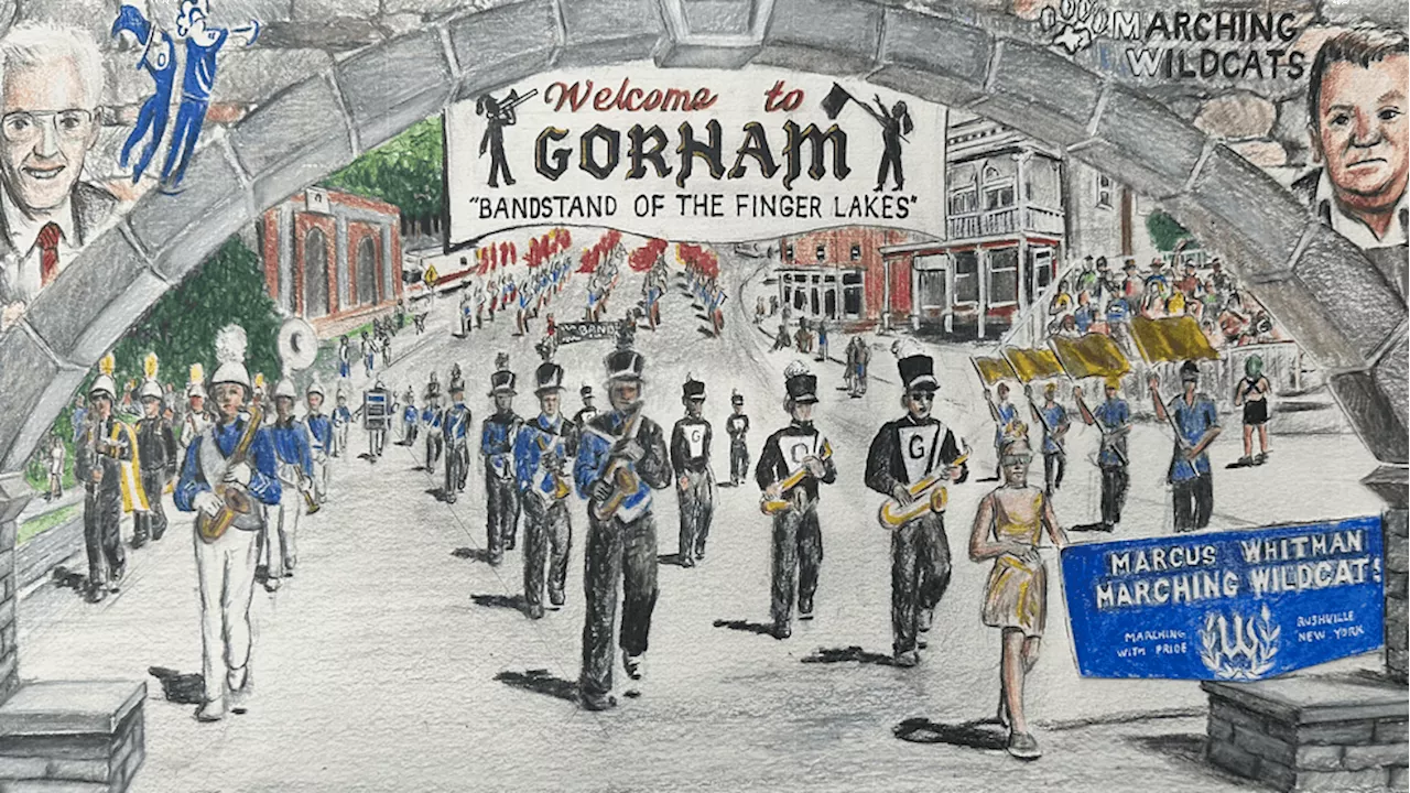 Gorham honors band legacy with mural celebrating pageant founders and band history