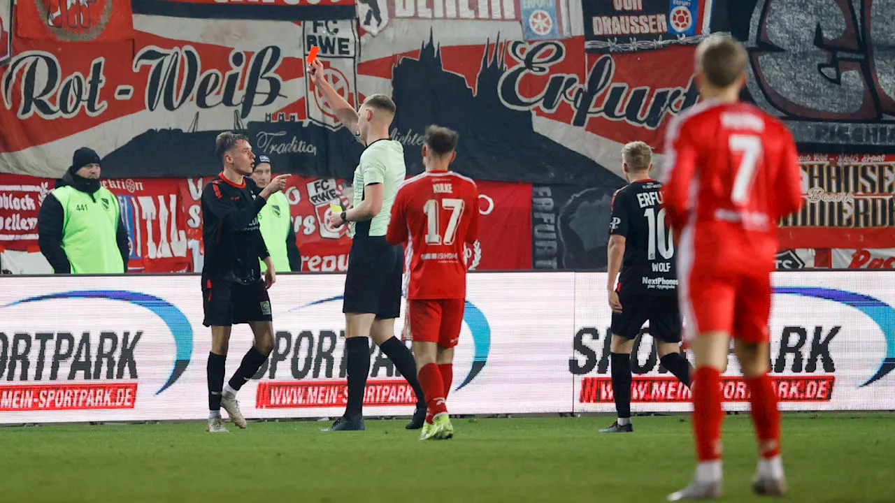 Hallescher FC besiegt Rot-Weiß Erfurt in packendem Regionalliga-Duell