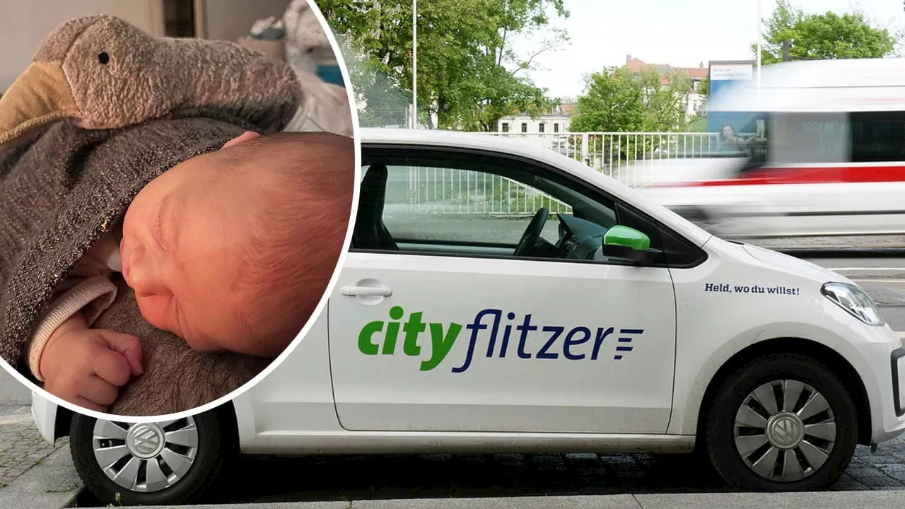 Carsharing-Auto wird zur Geburtsstätte: Baby Flitzi überrascht alle