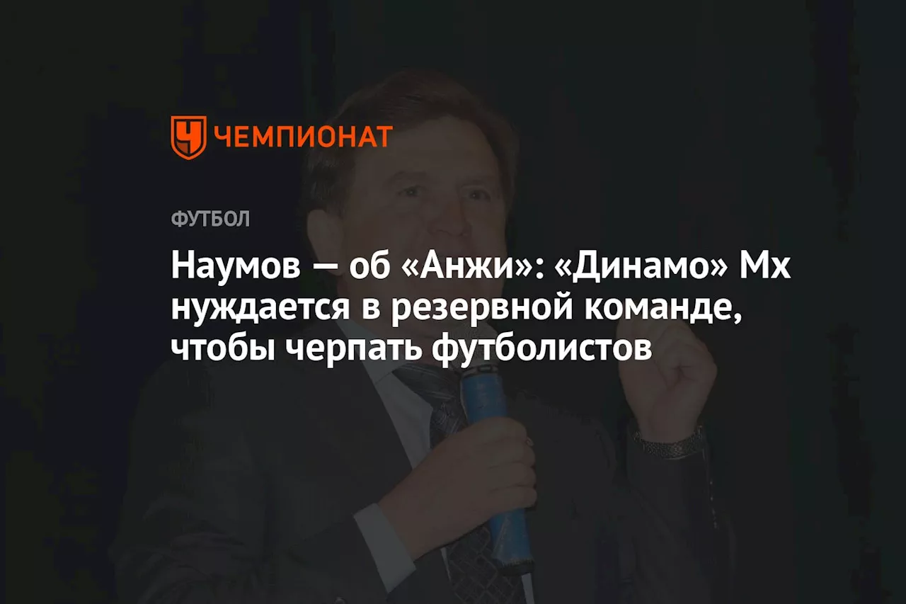 Наумов — об «Анжи»: «Динамо» Мх нуждается в резервной команде, чтобы черпать футболистов