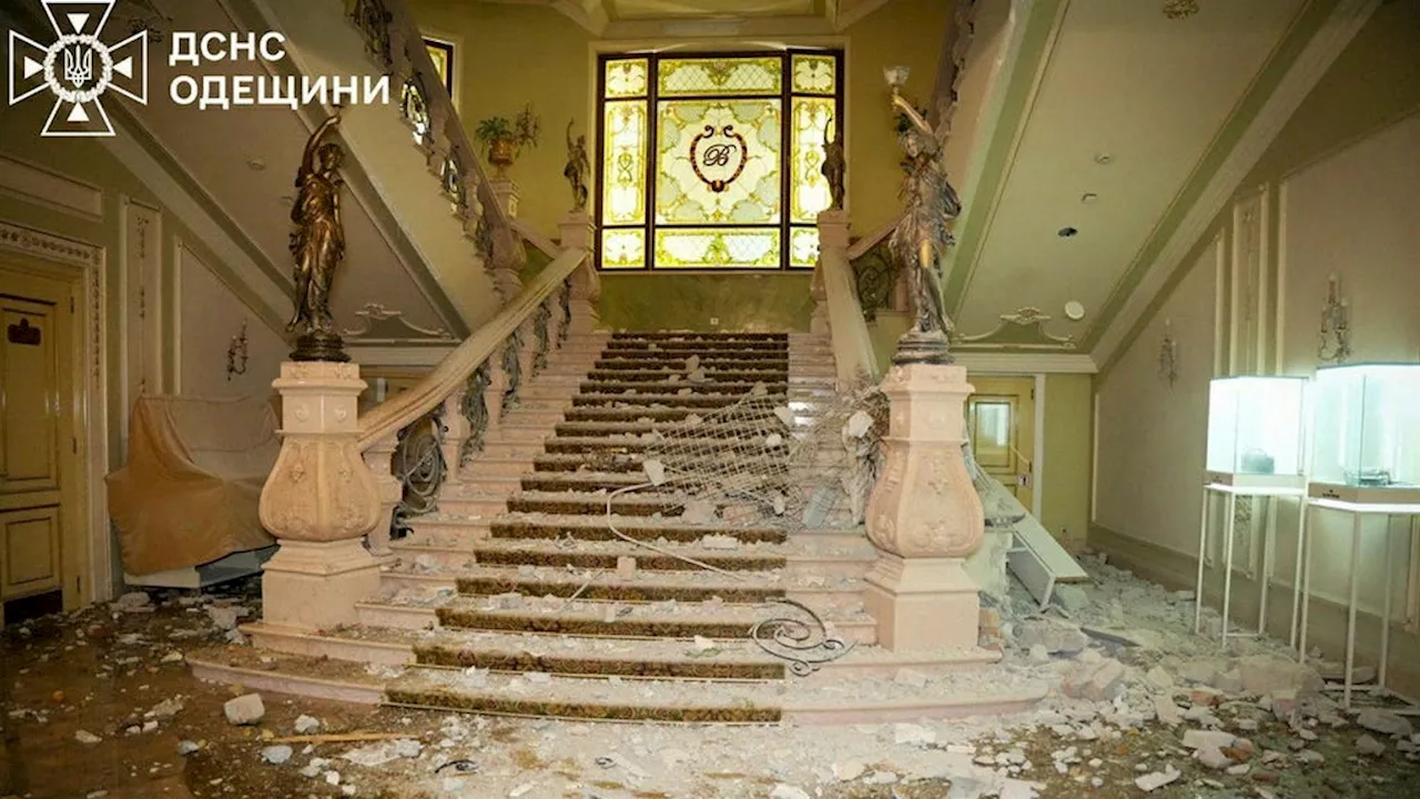 Ryskt luftanfall mot Odessa skadade flera historiska byggnader