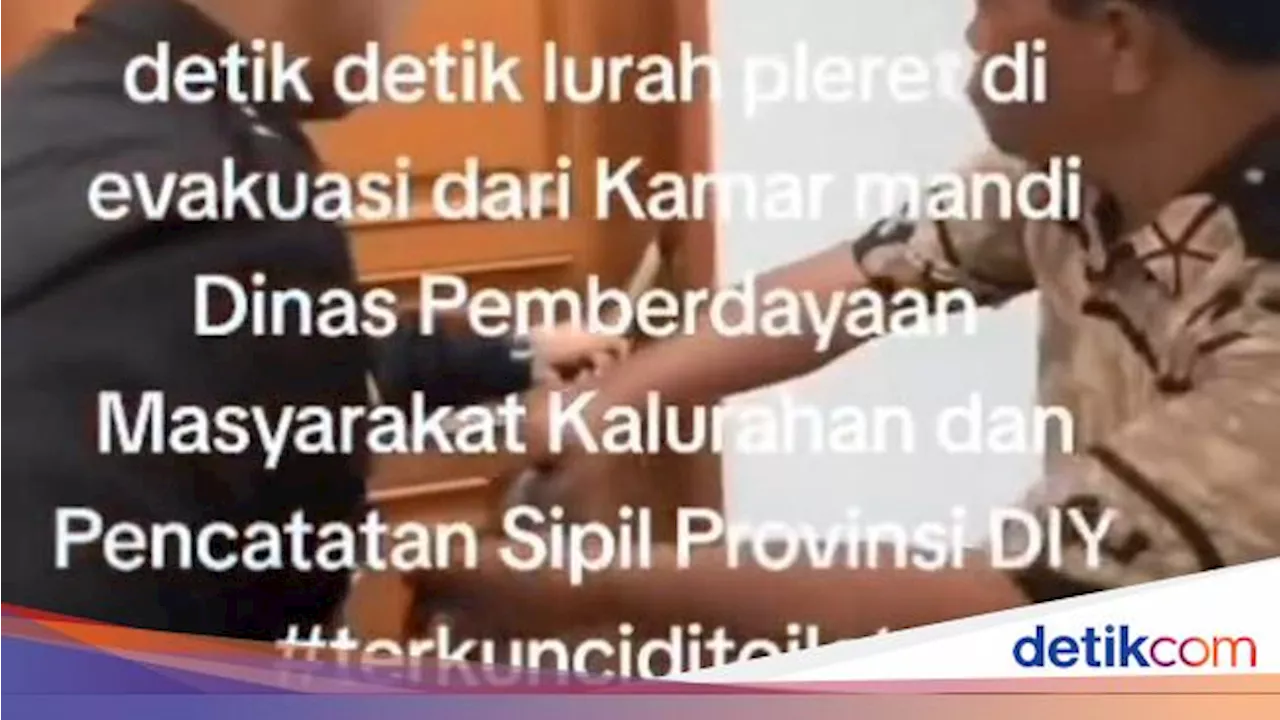 Lurah Pleret Terkunci di Kamar Mandi Dinas DIY