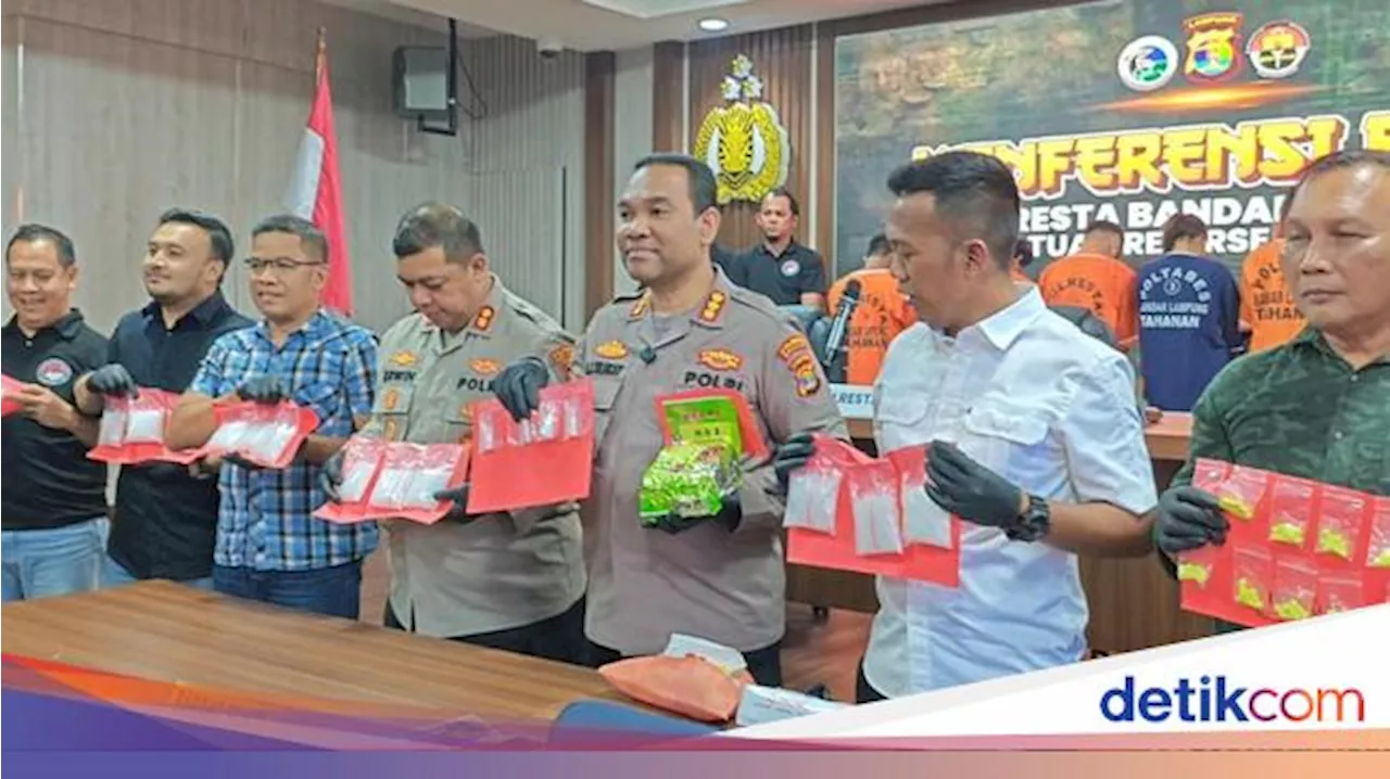 Pengungkapan Kasus Narkoba di Bandar Lampung, 6 Orang Tersangka Diamankan