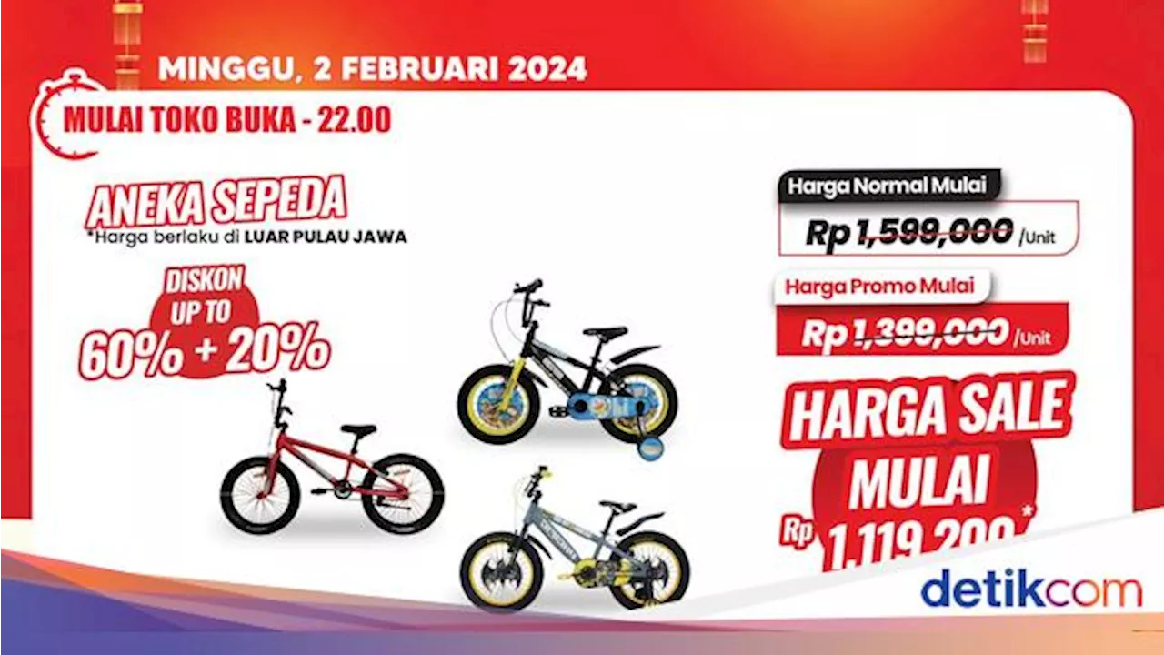 Aneka Sepeda Dibanderol Mulai Rp 1 Jutaan di Transmart Full Day Sale