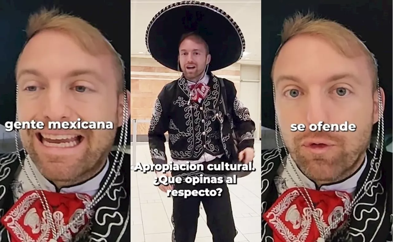 Tiktoker estadounidense se disfraza de mariachi para conocer si los mexicanos se ofenderían con su traje; se vuelve viral en TikTok