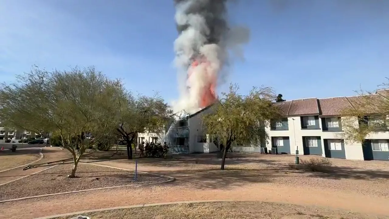 Multiple City Crews Battle Apartment Fire in Ahwatukee