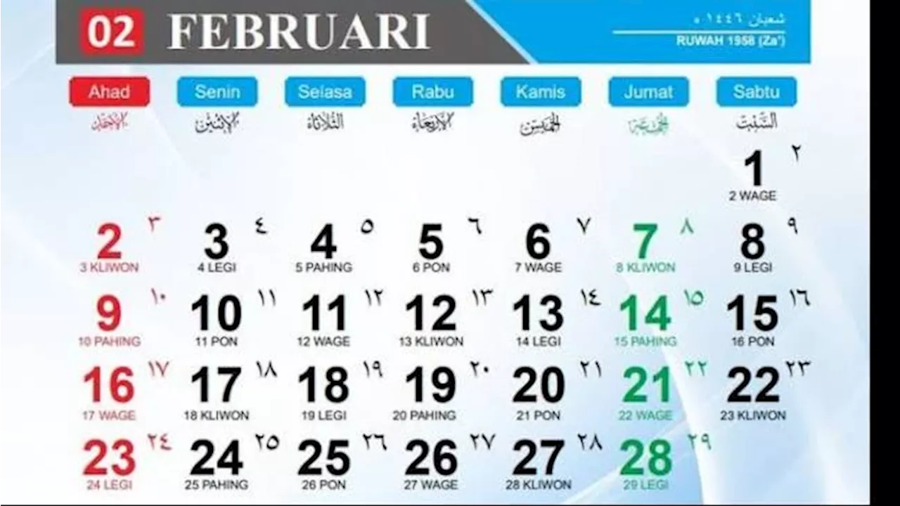 Jadwal Hari Besar Februari 2025