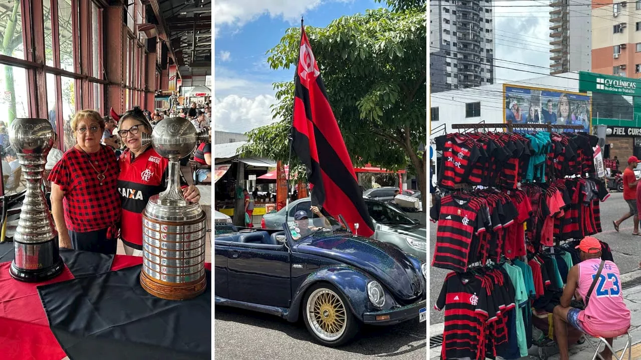 Belém se veste de vermelho e preto para o duelo do Flamengo