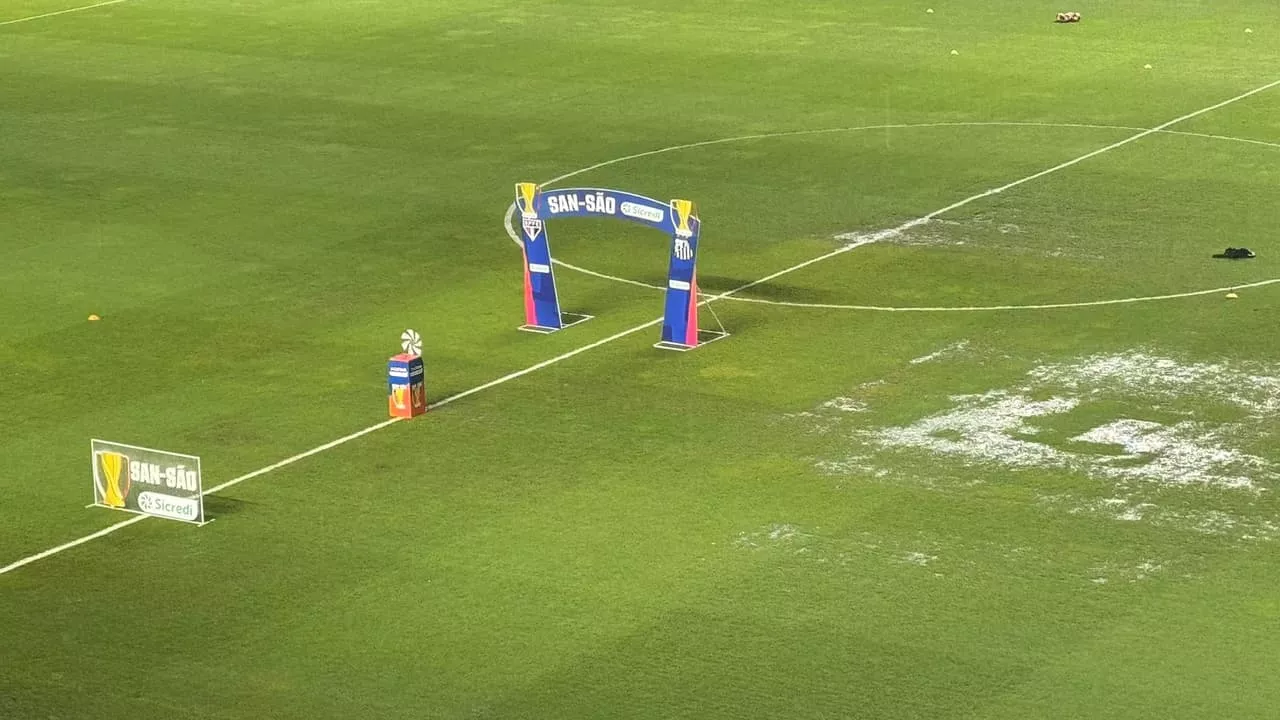 Santos x São Paulo é adiado em meia hora por conta de forte chuva