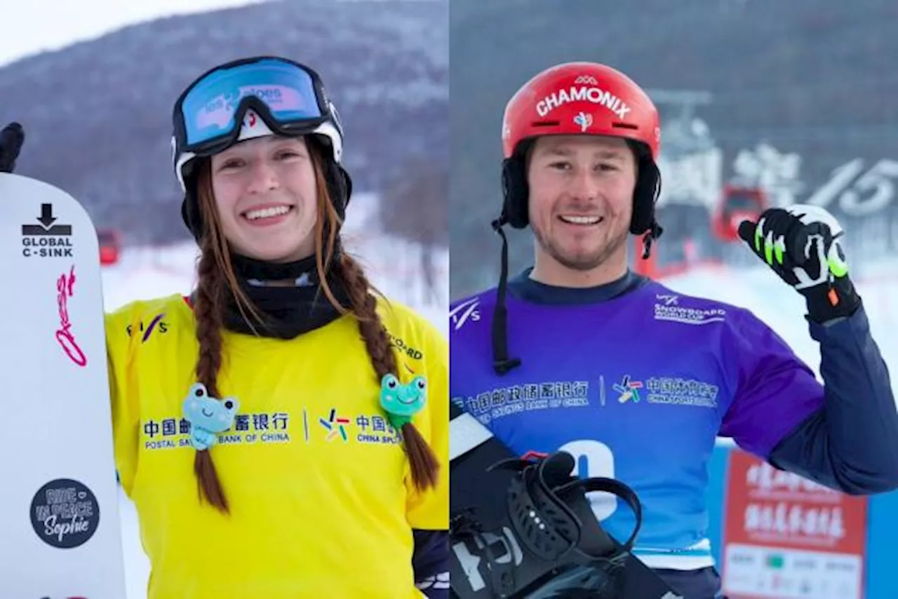 Snowboardcross : Léa Casta et Merlin Surget sur le podium de la Coupe du monde de Beidahu