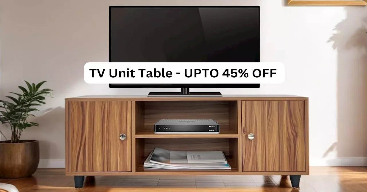 Amazon Offers: घर को मॉर्डन बना देंगे ये Best TV Table Unit, हर महीने 300 रुपये से कम EMI देकर ले आएं घर