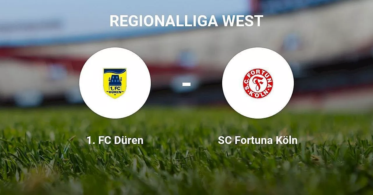 Remis im Duell zwischen dem 1. FC Düren und der SC Fortuna Köln